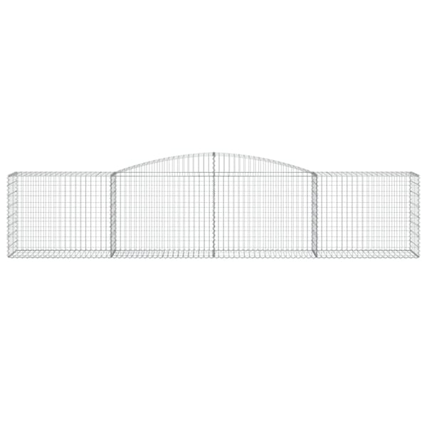 vidaXL Gabionkurver buede 10 stk 400x50x80/100 cm galvanisert jern