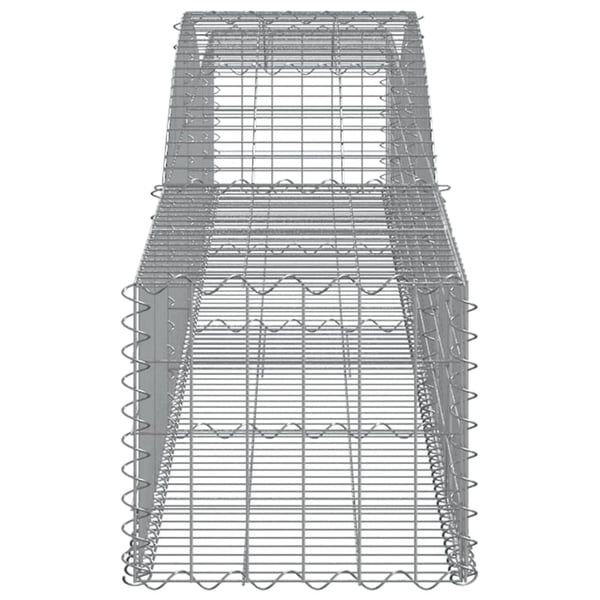 vidaXL buede gabionkurve 3 stk. 400x50x40/60 cm galvaniseret jern