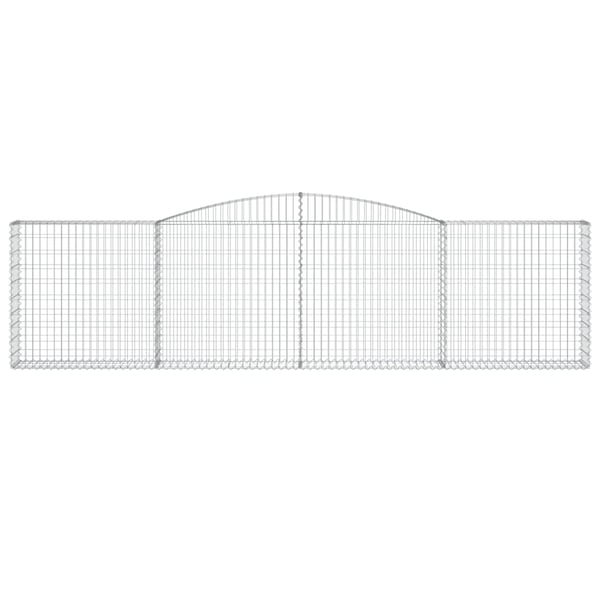 vidaXL Gabionkurver buede 5 stk 400x30x100/120 cm galvanisert jern