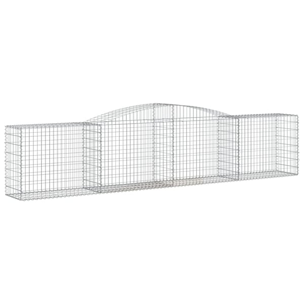 vidaXL Gabionkurver buede 15 stk 400x50x80/100 cm galvanisert jern