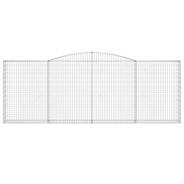 vidaXL Gabionkurver buede 4 stk 400x30x140/160 cm galvanisert jern