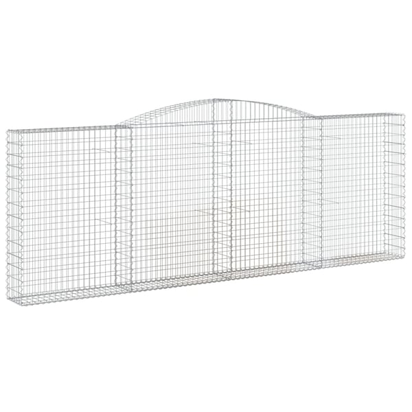 vidaXL Gabionkurver buede 4 stk 400x30x140/160 cm galvanisert jern
