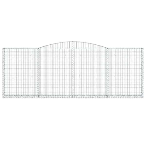 vidaXL Gabionkurver buede 2 stk 400x30x140/160 cm galvanisert jern