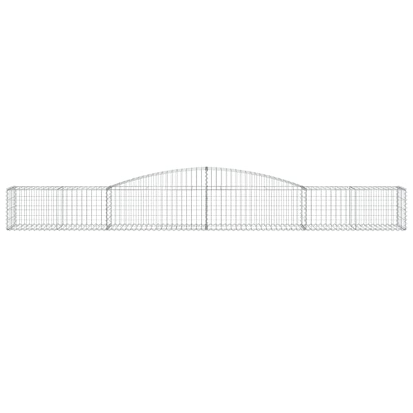 vidaXL buede gabionkurve 5 stk. 400x50x40/60 cm galvaniseret jern