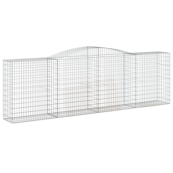 vidaXL Gabionkurver buede 8 stk 400x50x120/140 cm galvanisert jern