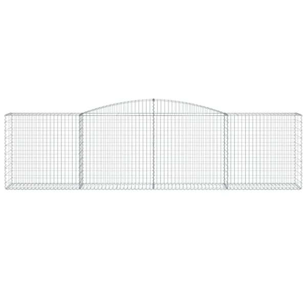 vidaXL Gabionkurver buede 7 stk 400x50x100/120 cm galvanisert jern