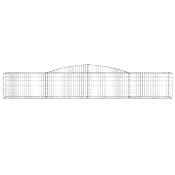 vidaXL Gabionkurver buede 20 stk 400x50x60/80 cm galvanisert jern