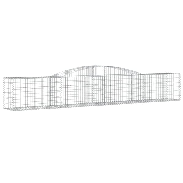 vidaXL Gabionkurver buede 20 stk 400x50x60/80 cm galvanisert jern