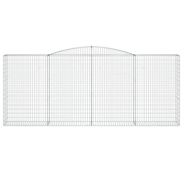 vidaXL Gabionkurver buede 2 stk 400x50x160/180 cm galvanisert jern