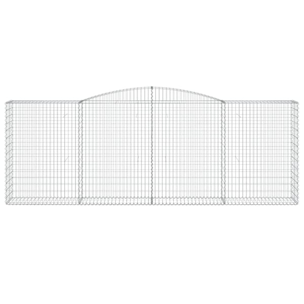 vidaXL buede gabionkurve 3 stk. 400x50x140/160 cm galvaniseret jern