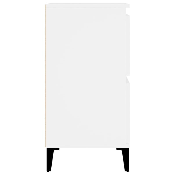 vidaXL Skjenk hvit 60x35x70 cm konstruert tre