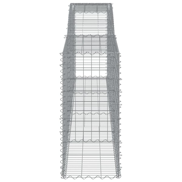 vidaXL Gabionkurver buede 9 stk 400x50x100/120 cm galvanisert jern