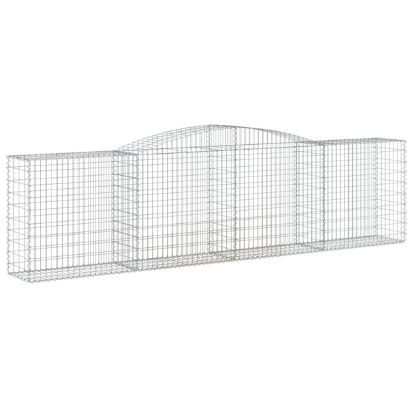 vidaXL Gabionkurver buede 5 stk 400x50x100/120 cm galvanisert jern
