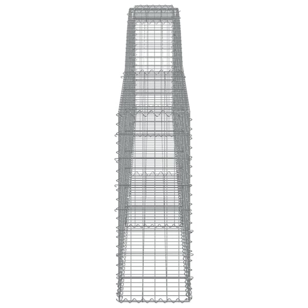 vidaXL Gabionkurver buede 4 stk 400x30x80/100 cm galvanisert jern
