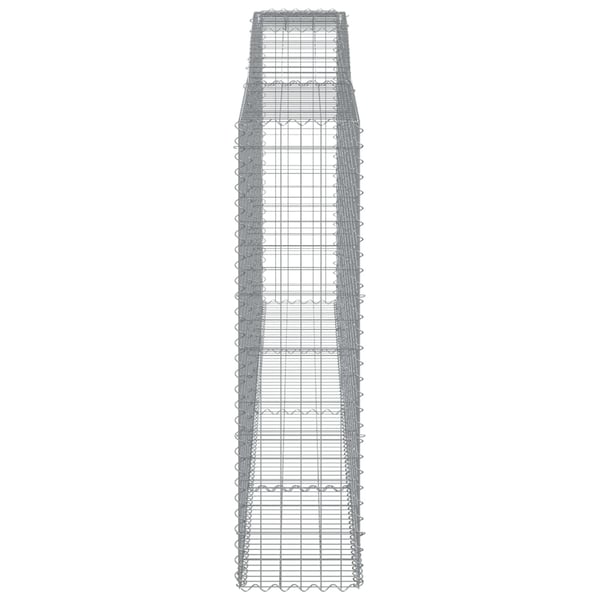 vidaXL Gabionkurver buede 6 stk 400x50x180/200 cm galvanisert jern