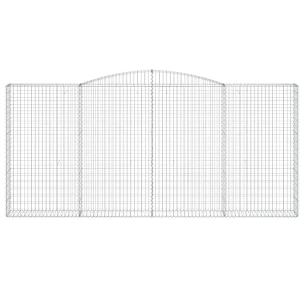 vidaXL Gabionkurver buede 6 stk 400x30x180/200 cm galvanisert jern