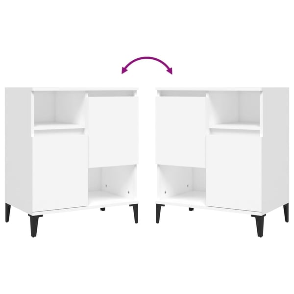 vidaXL skænk 60x35x70 cm konstrueret træ hvid