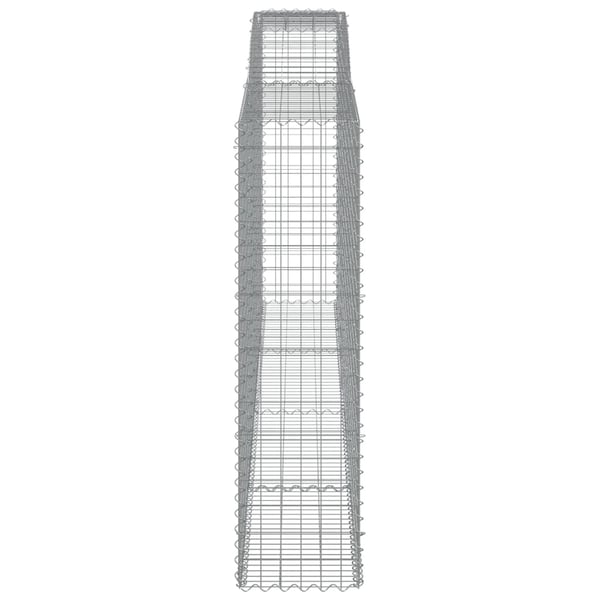 vidaXL Gabionkurver buede 8 stk 400x50x180/200 cm galvanisert jern