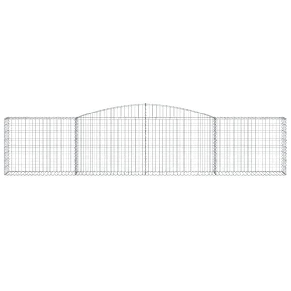vidaXL Gabionkurver buede 3 stk 400x30x80/100 cm galvanisert jern
