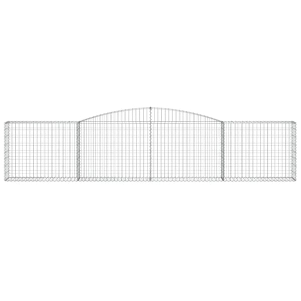 vidaXL Gabionkurver buede 9 stk 400x30x80/100 cm galvanisert jern