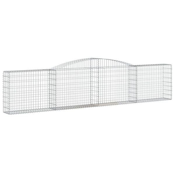 vidaXL Gabionkurver buede 9 stk 400x30x80/100 cm galvanisert jern