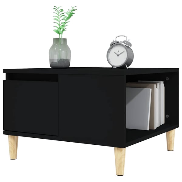 vidaXL sofabord 55x55x36,5 cm konstrueret træ sort