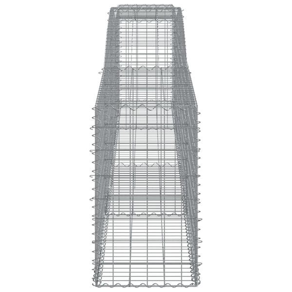 vidaXL Gabionkurver buede 25 stk 400x50x80/100 cm galvanisert jern