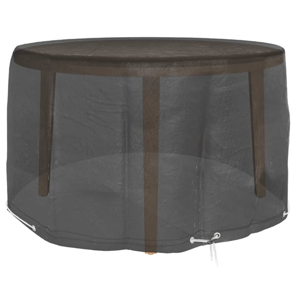 vidaXL Hagemøbeltrekk 2 stk 6 maljer Ø125x75 cm rund
