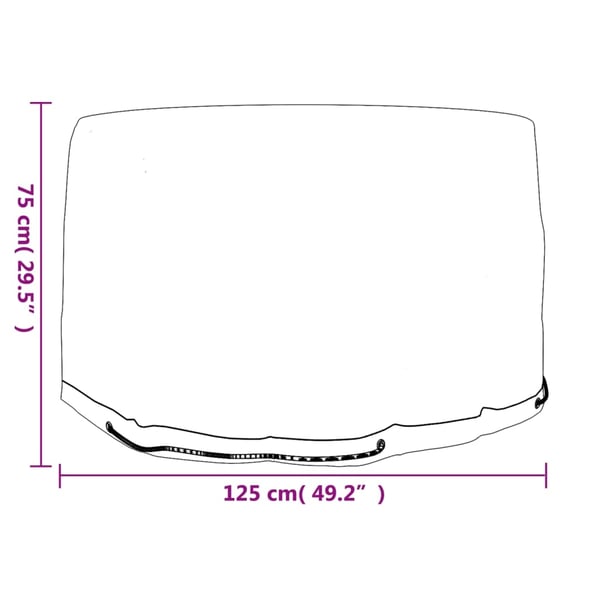 vidaXL Hagemøbeltrekk 2 stk 6 maljer Ø125x75 cm rund