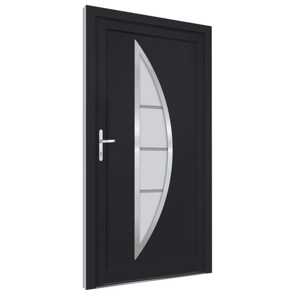 vidaXL Ytterdörr antracit 98x208 cm PVC