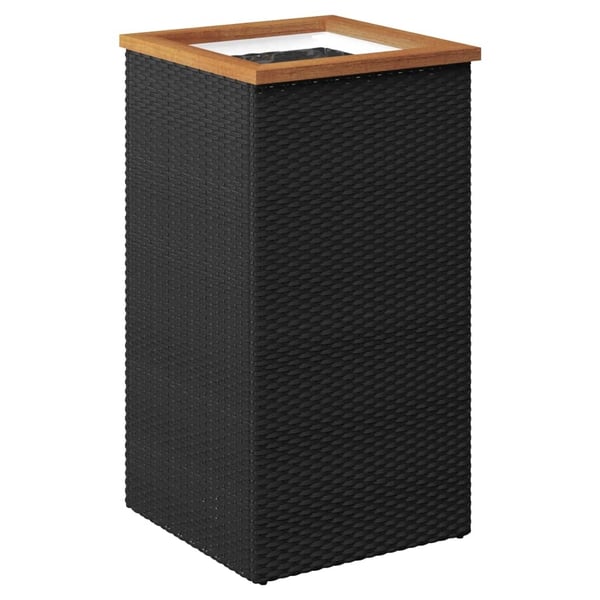 vidaXL plantekasse 40x40x80 cm polyrattan sort