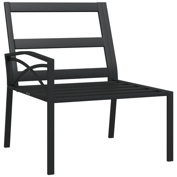 vidaXL havestole 2 stk. med grå hynder 62x75x79 cm stål