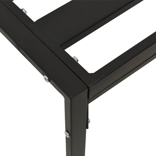 vidaXL loungebord 60x60x35 cm stål sort