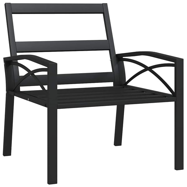 vidaXL havestol med grå hynder 68x76x79 cm stål