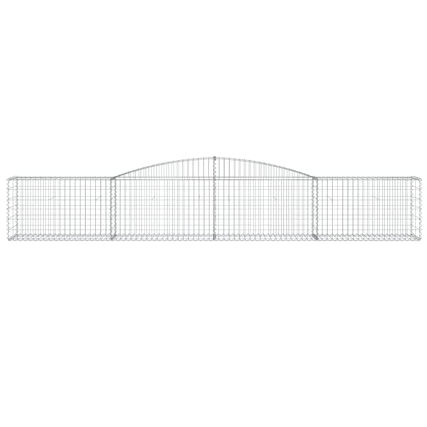 vidaXL Gabionkurver buede 4 stk 400x50x60/80 cm galvanisert jern