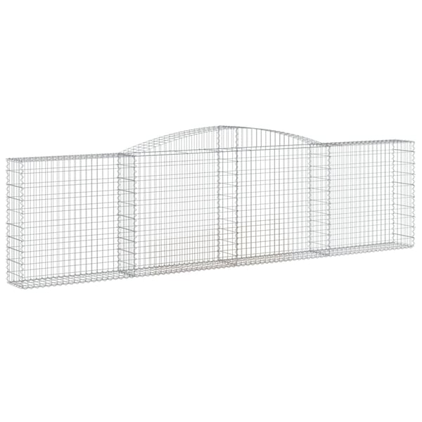 vidaXL Gabionkurver buede 7 stk 400x30x100/120 cm galvanisert jern