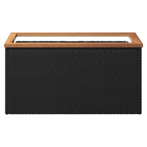 vidaXL Plantekasse svart 80x40x40 cm polyrotting