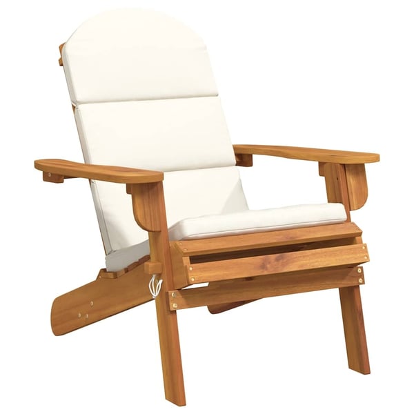 vidaXL Adirondack-havestol med hynder massivt akacietræ