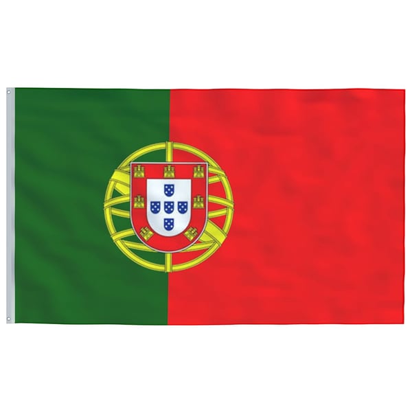 vidaXL Portugisisk flagg og stang 5,5 m aluminium