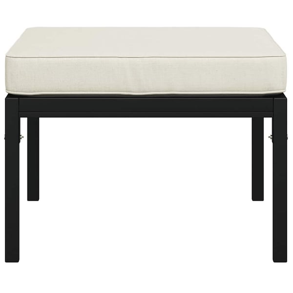 vidaXL haveskamler 2 stk. med sandfarvede hynder 60x60x35 cm stål