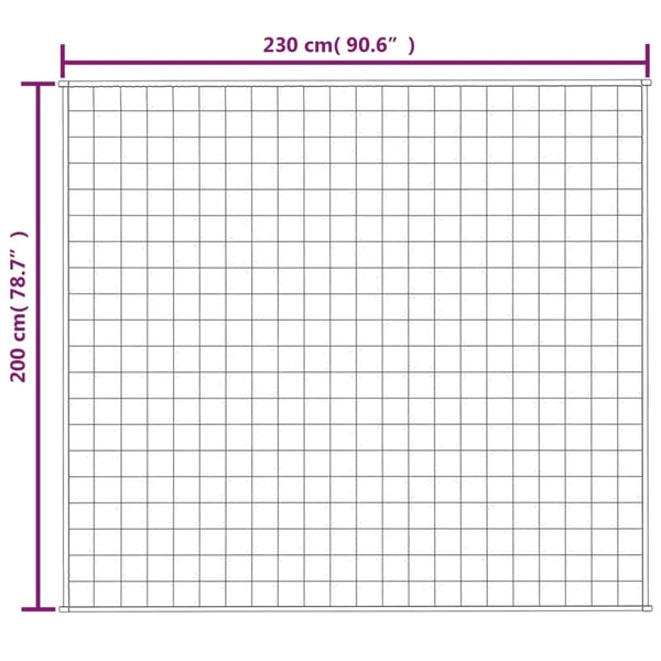 vidaXL Vektdyne kremhvit 200x230 cm 9 kg stoff