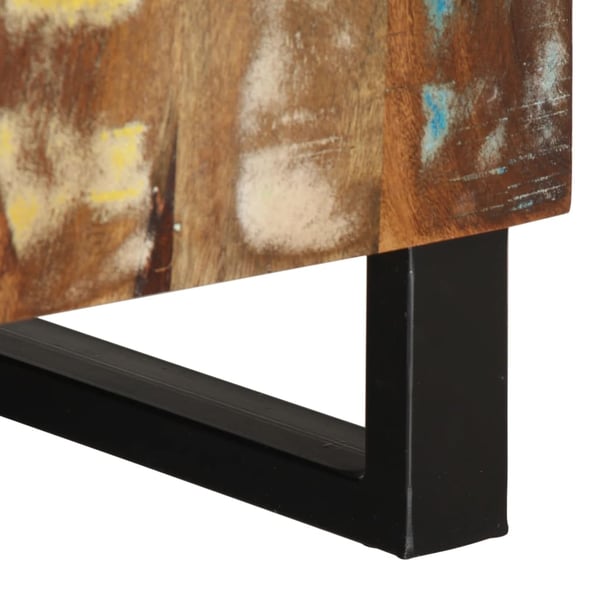 vidaXL TV-benk 80x33x46 cm gjenvunnet heltre og konstruert tre