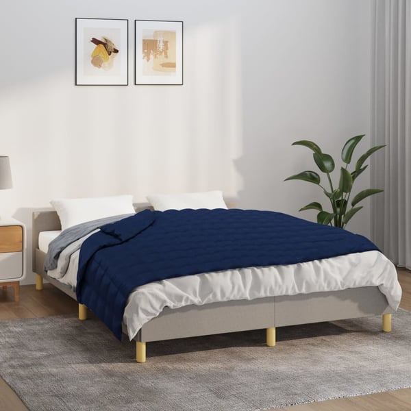 vidaXL Vektdyne blå 140x200 cm 6 kg stoff