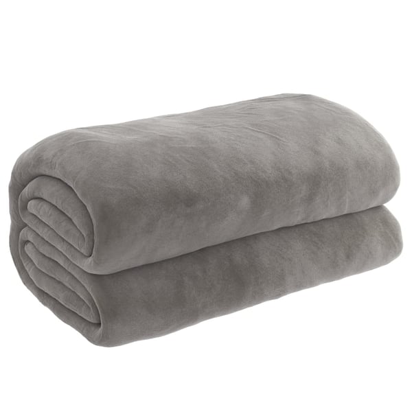 vidaXL tyngdetæppe med betræk 138x200 cm 6 kg stof grå