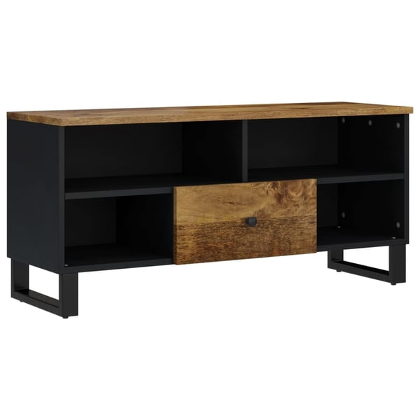 vidaXL TV-benk 100x33x46 cm heltre mango og konstruert tre