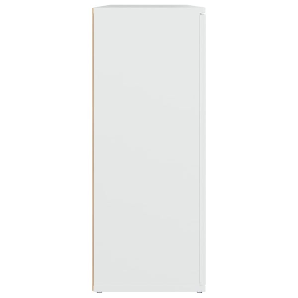 vidaXL Skjenk hvit 91x29,5x75 cm konstruert tre