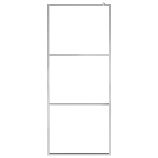 vidaXL Dusjvegg med hylle krom 115x195 cm ESG-glass og aluminium
