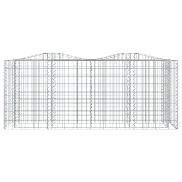 vidaXL Buet gabion høybed 200x50x100 cm galvanisert jern