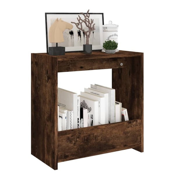 vidaXL Sidebord røkt eik 50x26x50 cm konstruert tre