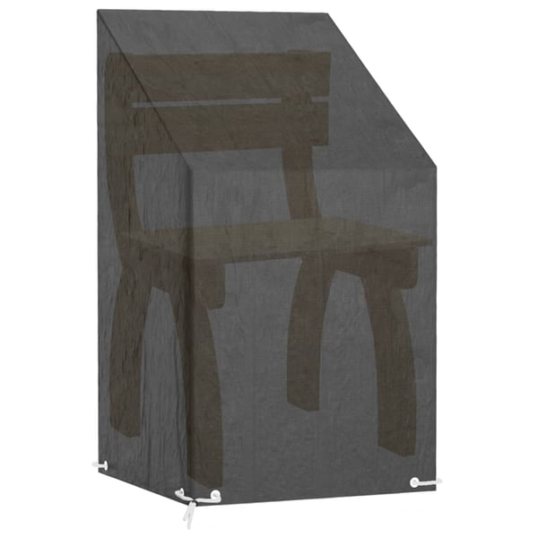 vidaXL Trekk til utestol 2 stk 8 maljer 65x65x80/120 cm polyetylen